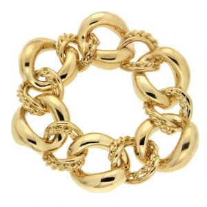 Oval Link Yellow Gold Bracelet