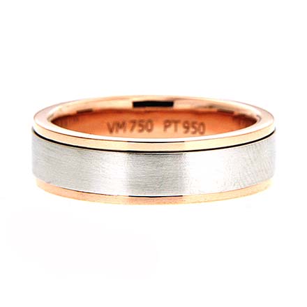 Colored gold and your ring, two tone gold wedding band