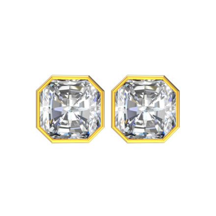 Radiant cut diamond earrings