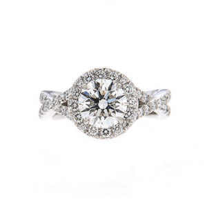 Round brilliant cut diamond engagement rings
