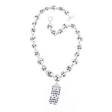 Sapphire and Diamonds Tassel Necklace