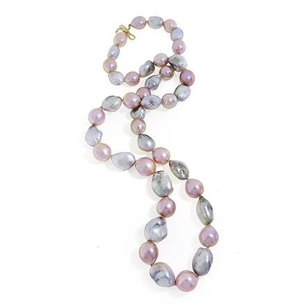 Tahitian and Pink Pearl Necklace