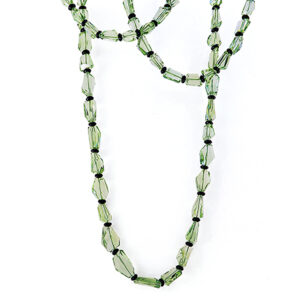 Green Amethyst and Onyx Necklace