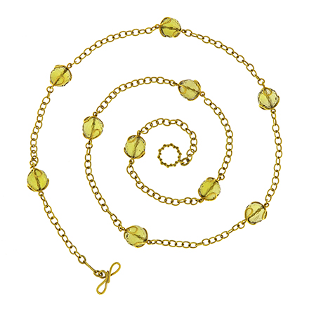 Gold Carina Citrine Necklace
