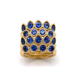 Four Band Blue Sapphire Ring